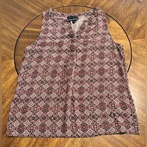 Cynthia Rowley Red and White Tank Top Blouse